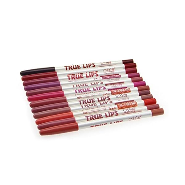 Sankuwen Waterproof Lip Liner Pencil, Pack of 12
