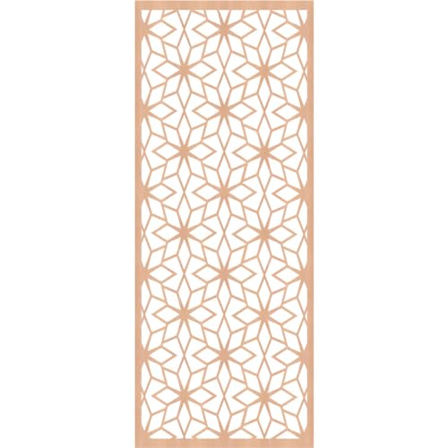 Image of Lake Decorative Pierced Fretwork Wood Wall Panels, 17 3 /8 inchW x 44 3 /8 inchH x 1 /4 inchT, Alder