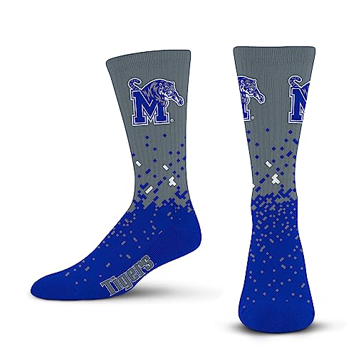 For Bare Feet NCAA MEMPHIS TIGERS Spray Zone Crew Sock Team Color Youth