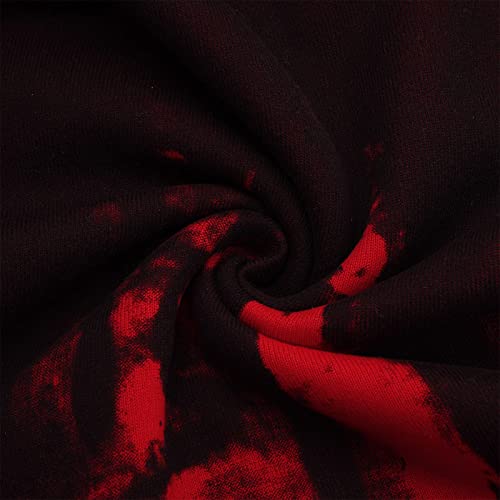 Ymosrh Mens Fashion Hoodies Sweatshirts, Men Hoodie Sweatshirt With Hood Red Hoodies For Gradient Color Pullover Long Sleeve Hooded Sweatshirt Tops Blouse Big And Tall Hoodies (3Xl, Red) #TOP4