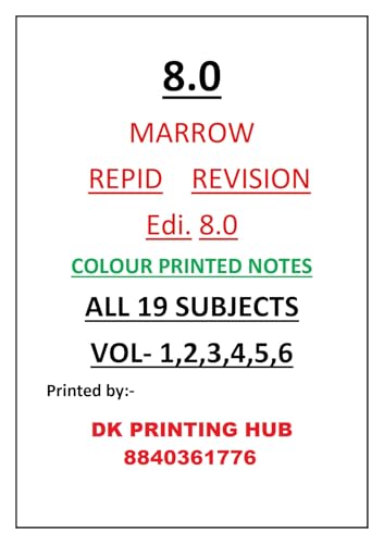 Image of Marrow Rapid Revision edition 8,ALL 19 SUBJECTS SET,FULL COLOR PRINTED NOTES WITH SPIRAL BOUND,2025=2026