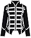 Ro Rox Chaqueta de Percusionista para Mujer Desfile Militar EMO Punk - Negro & Plata (ES 40)
