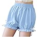 Girls Chiffon Shorts Casual Summer Beach Shorts Elastic Waist Floral Trim Athletic Shorts for Kids 4-16 Years Blue