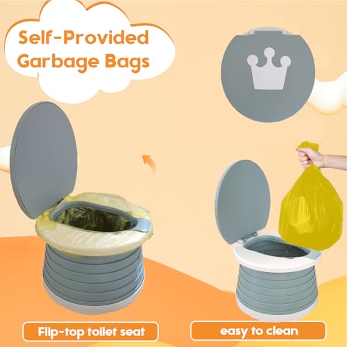 image for SunnySmile Travel Potty for Toddler, Portable and Foldable Toilet, App