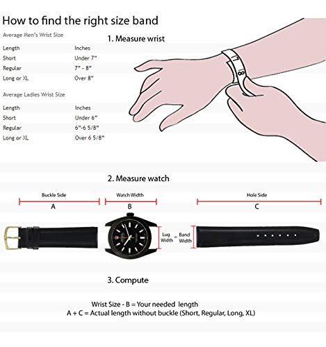 Hadley-Roma Men's 18Mm Leather Watch Strap, Color:black (Model: Ms2001La-180) #TOP3