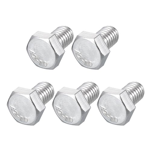 Image of METALLIXITY Hex Bolts (M8-1.25x16mm) 5Pcs, 304 Stainless Steel Coarse Fully Threaded Hex Head Screw Bolt Machine Screws - for Furniture Repair, Silver
