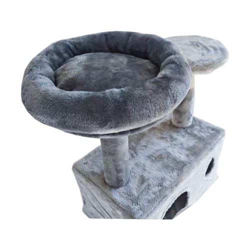 Cojín redondo para cama de gato 17.7" gris miniatura 6