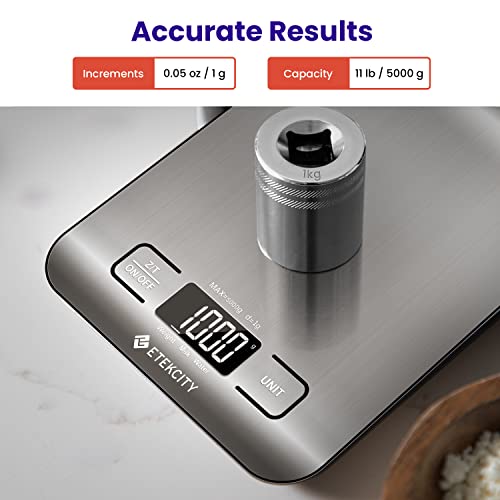 Etekcity Food Kitchen Scale, Digital Grams and Ounces, 11lb - image 8