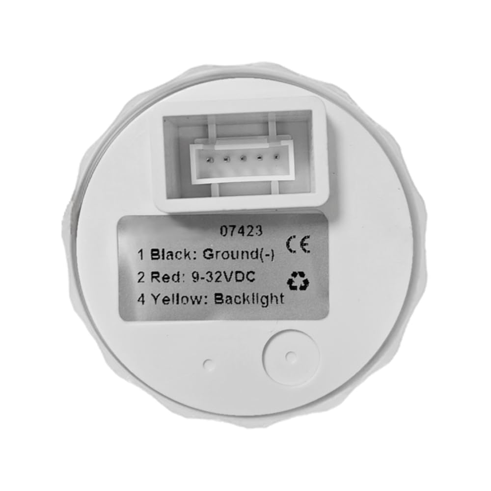 ELING Voltímetro de 52 mm 18 – 32 V 24 V para yates y tractores y barcos con retroiluminación roja y alarma