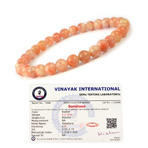 Image of Reiki Crystal Products Certified Natural Crystal Stone Bracelet 6 mm Round Beads for Men & Women | Premium Gemstone Jewellery Collection | Reiki Charged | Multiple Stone Variants Available