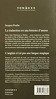 LA TRADUCTION EST UNE HISTOIRE D'AMOUR, SUIVI DE L'ANGLAIS N'EST 276093666X Book Cover