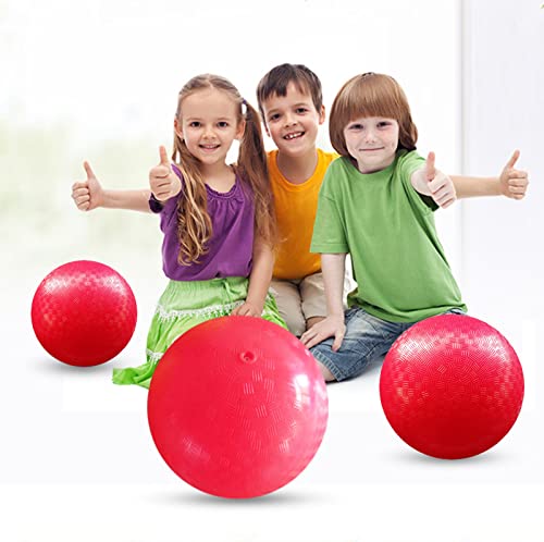 Tergy 20Pcs 9Inch Playground Balls Red Rubber Bouncy Inflatable Balls Kickball Dodgeball With Air Pump For Kids,Adults,Dodge Ball, Handball, Camps And Schools #TOP3