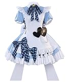 Yongzheng Anime Kousaka Honoka Minami Kotori Sonoda Umi Cosplay Costumes Apron Maid Dress Uniform Outfits (White, M)