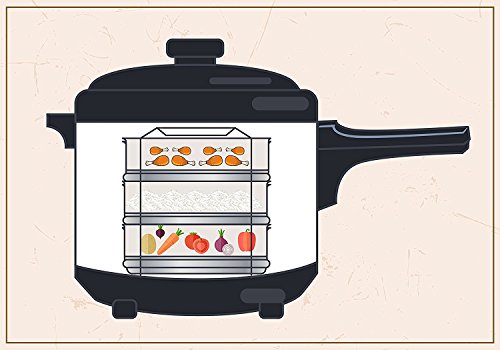 Image of Prestige Popular Aluminium Pressure Cooker, 5 litres, Silver & Separator Small Set, 16cm, Set of 3 (60484),Silver Combo