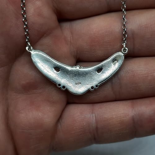 Collier en argent sterling 925 véritable avec pendentif hématite fait main 45cm