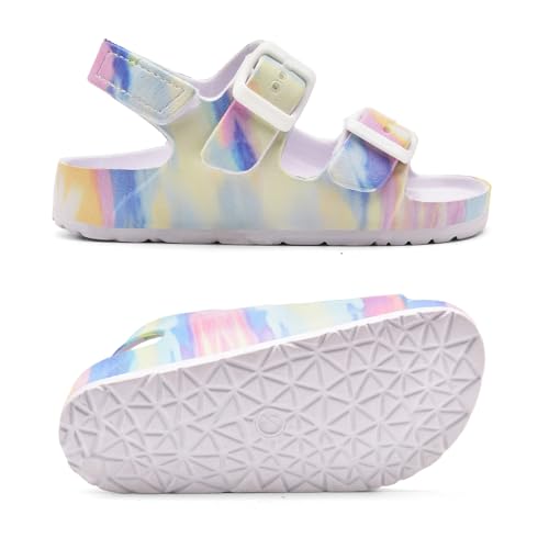 Image of Toddler Unisex Adjustable Buckle Sandals - Comfortable Open Toe Beach & Pool Shoes for Boys & Girls with Back Strap
