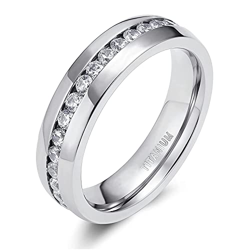 Bague de fiançailles Zakk anneaux d'éternité en titane le cadeau de mariage idéal