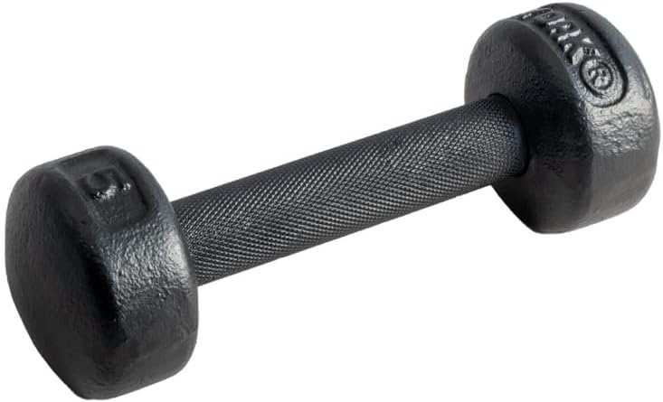 YORK Legacy Solid Round Dumbbell 5 LB, Black