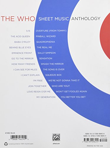 The Who: Sheet Music Anthology: Piano / Vocal /