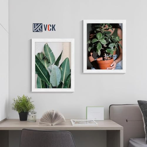 Image of VCK 11x14 Picture Frame 5 Pack, White Exclusive Wood, HD Glass, for Diploma