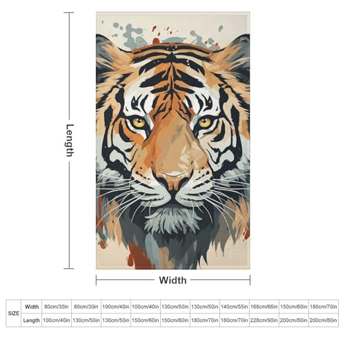 Couverture douce en flanelle tigre pour frissons sur canapé - 3