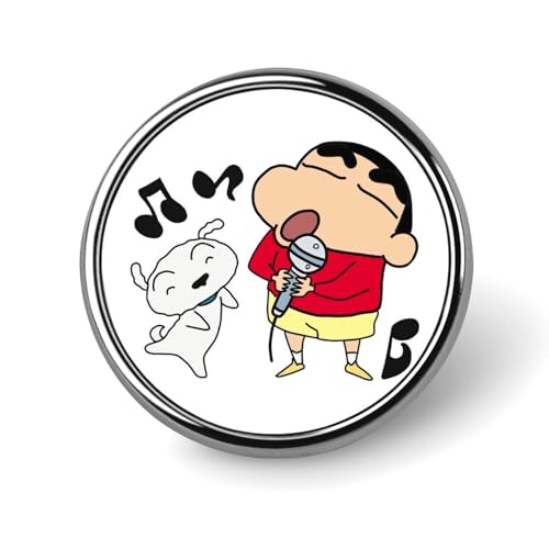バッジ 円形 クレヨンしんちゃん 徽章 ピンバッジ 胸章 ブローチ おしゃれ ボタンバッジ バッグ飾 かわいい アクセサリー 工芸品 男女兼用 プレゼント 25mm