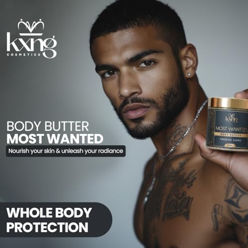 Image of KXNG Cosmetics Shea Body Butter Cream - 4oz | Organic Body Butter for Men & Women with Raw Shea, Cocoa, Mango & Coconut Oil | Moisturizing Cream for All Skin Types - Most Wanted