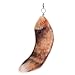 URSFUR Genuine canadian Red Fox Tails Keychains Natural Color 15"