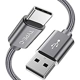 USB Type C Cable, (2 Pack 3FT) USB to USB C Cable Nylon Braided Fast Charger Cord Compatible Samsung Galaxy S10 S9 S8 Plus,Note 9 8,Google Pixel XL 2 3,LG G7 G6 V20 30 35,Moto Z2,HTC U12 U11(Grey)