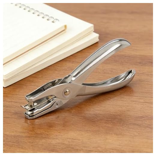 Single Hole Punch Tool, Handheld Metal Hole Puncher for Scrapbooking, Crafts, Price Tags, Badge Cards & Office Documents, Precision Punch