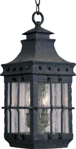 Maxim Nantucket-3 Light Outdoor Hanging Lantern in Early American Style-8.5 Inches Wide by 18.5 inches high