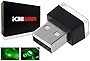 ICBEAMER [Color: Green Universal USB Interface Plug-in Miniature Night Light LED Car Interior Trunk Ambient Atmosphere
