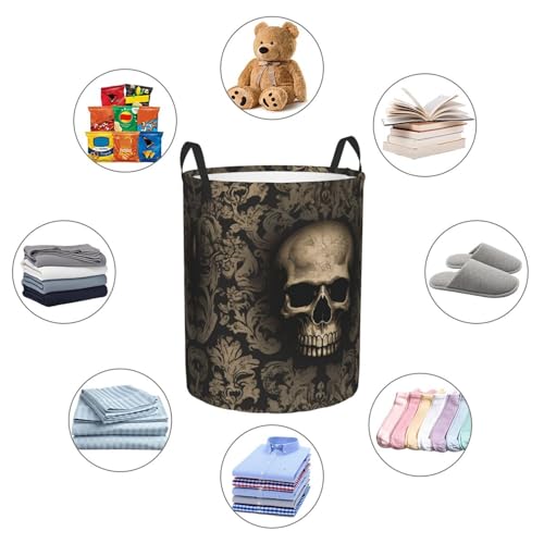 Panier à linge imperméable et pliable avec motif gothique