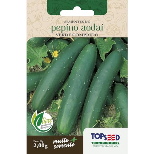 Sementes de Pepino Aodaí Verde Comprido 2g Topseed Garden