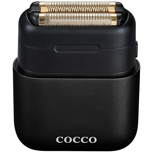 COCCO IMPACTO Shaver, Hygienic Gold Foil Triple Blade, Black, Wet & Dry Use, Magnetic Replaceable Head, Intelligent Accelerator, 90 Min Run Time
