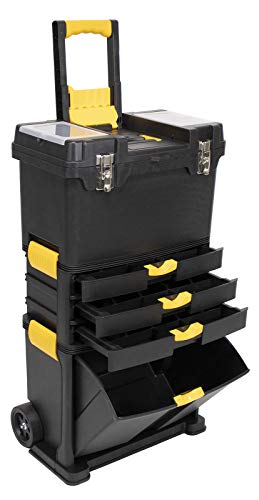 Erie Tools Portable Toolbox Organizer With Foldable Auto-Locking Handle & (3) Detachable Storage Compartments #TOP1