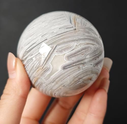 Boule d'agate blanche sphère de divination et accessoire photo - 4