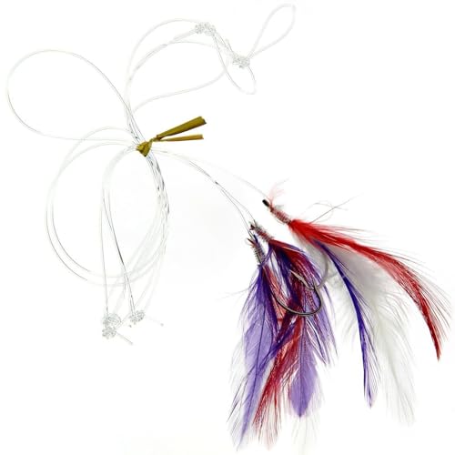 Sea Fishing Boat Rod & Multiplier Reel Pre Loaded 25lb Line Set Up With Feathers Tackle - Image 7