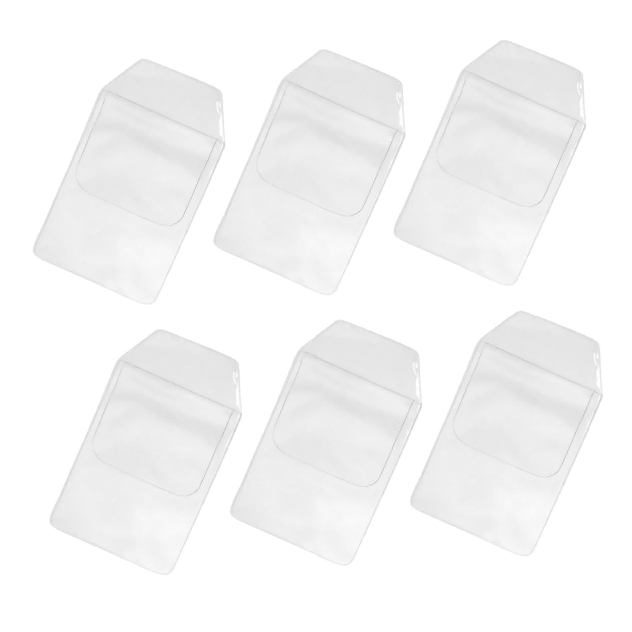 DIYEAH Clear Pvc Pocket Protector Pen Holder Set for Shirts Lab Coats Office School Hospital Supplies Organizer Pouch 6Pcs