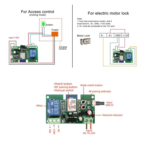 Abridor de puerta inteligente de garaje con relé wifi 85-250V para control de voz 6