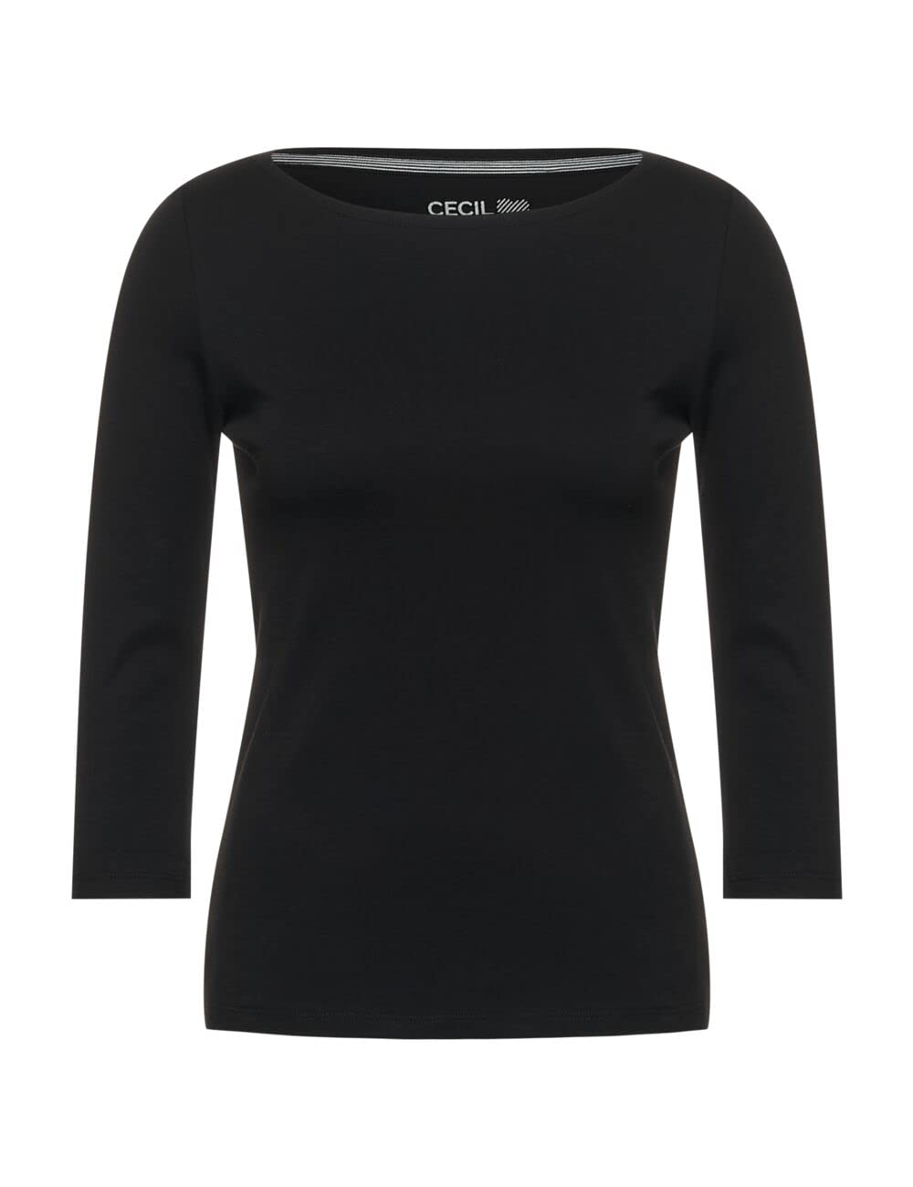Cecil 317389 Basic Boatneck, T-Shirt Donna