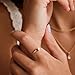 TOSGMY Gold Birthstone Rings for Women Non Tarnish Stackable Ring Dainty 14K Gold Plated Heart CZ Emerald Gemstone Ring Wedding Engagement Promise Ring for Her Birthday Personalized Jewelry Gifts for Mom Size 6-10