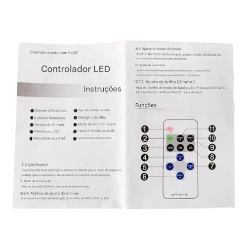 Fita de LED 5m Cortável com Controle Remoto Ideal para Casa Escritório ou Loja Alimentada por 3 Pilh