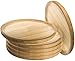 Space Home - Piatti per Servire Polpo, Pizza, Carne, Formaggio - Piatto in Legno - Set da 6 Piatti in Legno - 26 cm