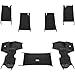 Roll Bar Cover Padding Compatible with Jeep Wrangler JL Unlimited 2018-2024 JLU Sahara Rubicon 4-Door with Grab Bag Black Leather Foam Laminated Pad Cover Kit Protection, 8pcs