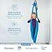 Harkla Sensory Swing for Kids & Adults - Holds 300lbs, Indoor Outdoor Sensory Swing for Hug Like Calming Effect - Double Layered Soft Fabric and Heavy Duty Hardware (Blue, 110