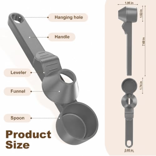Coffee Scoop with Funnel for Ground Coffee & Protein Powder, 2 Tbsp - image 4