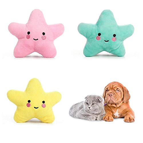 Too Goods Multifunktionales Kauspielzeug für Hunde, auslaufendes Futterspielzeug, quietschendes, interaktives Spielzeug, Zahnknochen, Kauspielzeug für mittelgroße und große Hunde (Stern)