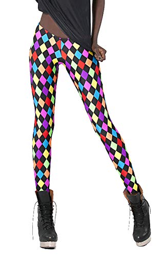 Image of QZUnique Leggings for Women, Halloween Full-Length Printed Legging Footless Elastic Yoga Pants, Regular and Plus Size
