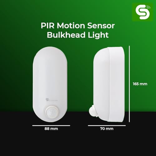 Image of PIR Motion Sensor Bulkhead Light, 12W LED, Cool White ESY-L12EXP | ESY-L12EXP